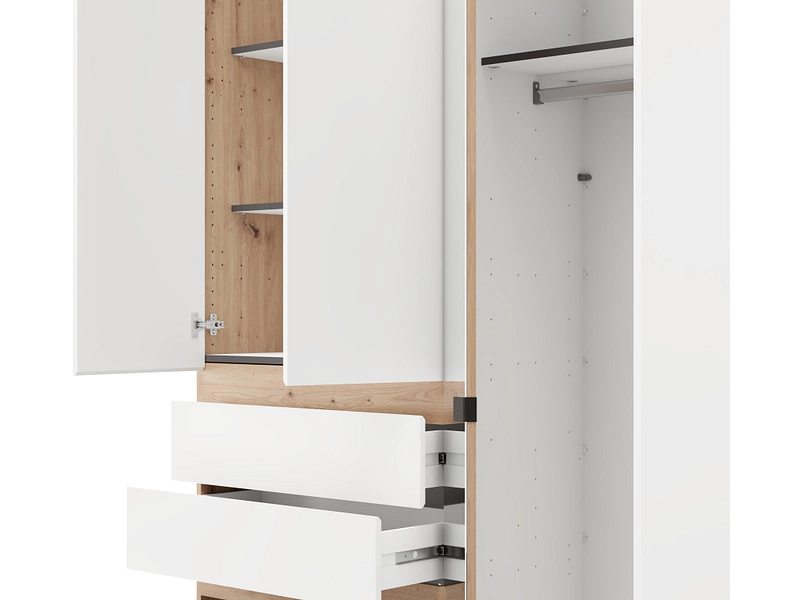 Armoire portes battantes HELSINKI blanc