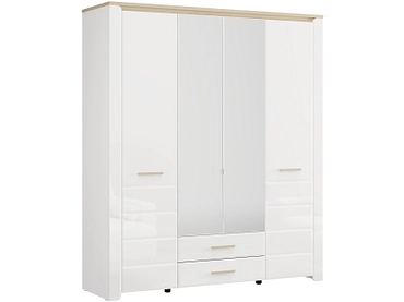 Schrank ABERDEEN weiss glänzend