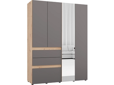 Armoire portes battantes HELSINKI graphite gray