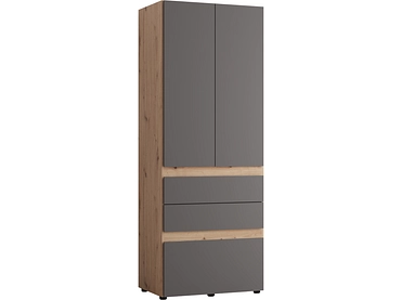 Armoire portes battantes HELSINKI graphite gray