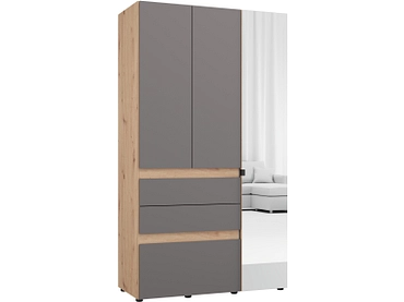 Armoire portes battantes HELSINKI graphite gray