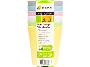 Glas-Set MIMI 6 -teilig Plastik mehrfarbig