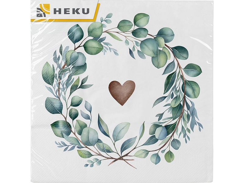 Set 20 Servietten SWAN Papier weiss