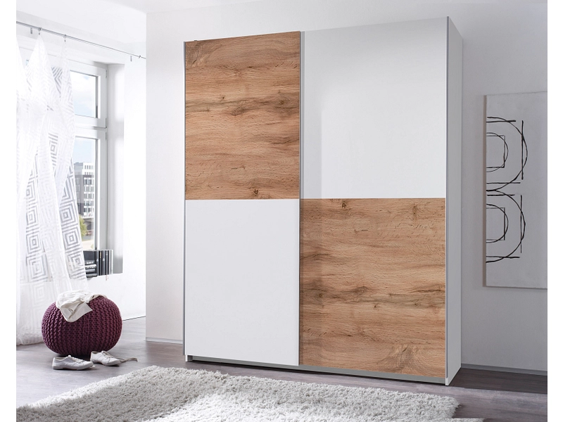 Schwebetürenschrank STOCKHOLM weiss