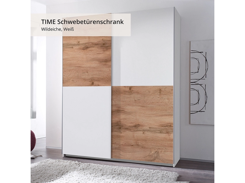 Schwebetürenschrank STOCKHOLM weiss