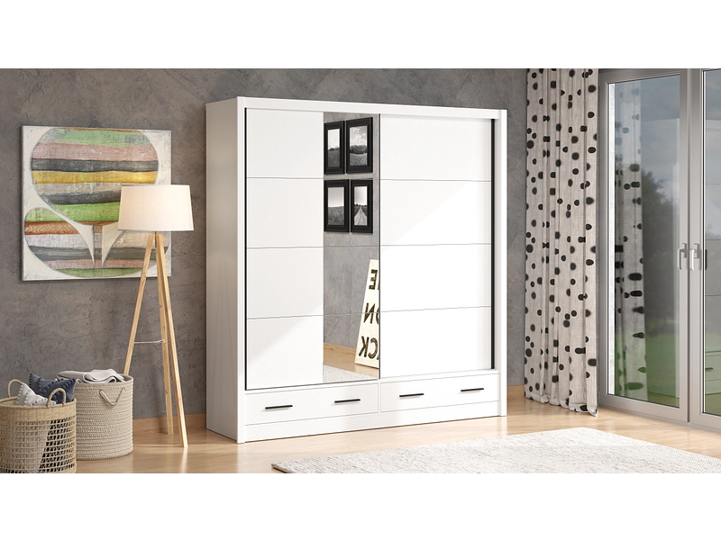 Schwebetürenschrank NANAIMO weiss