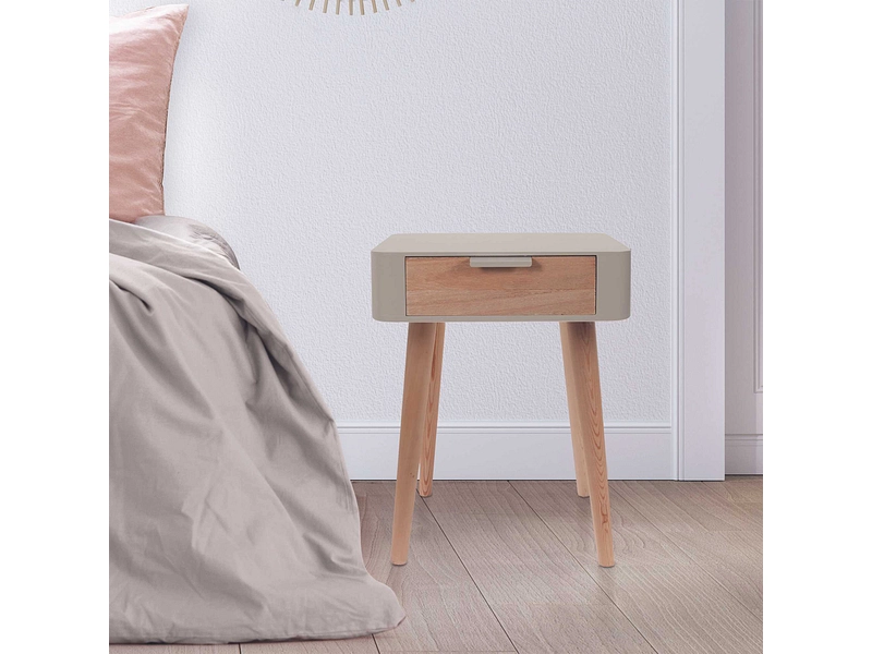 Nachttisch HOME DECO FACTORY ESSENTIEL 1 Schublade