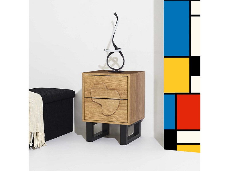 Nachttisch HOME DECO FACTORY CALYPSO 2 Schubladen