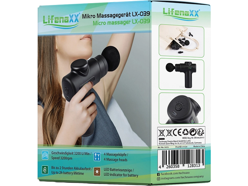 LIFENAXX Pistolet de massage