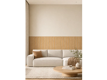 Set di 2 pannelli acustici autoadesivi HALO legno naturale