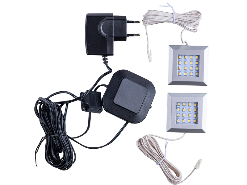 Set mit 2 LED-Leuchten CRUSH grau