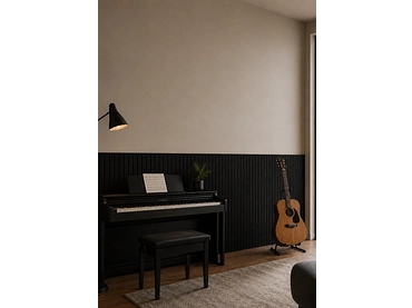 Set di 2 pannelli acustici autoadesivi HALO nero