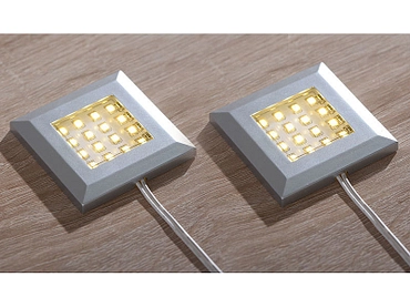 Set mit 2 LED-Leuchten CRUSH grau