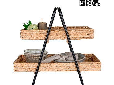 Plateau ALFARO jacinthe d'eau bois naturel