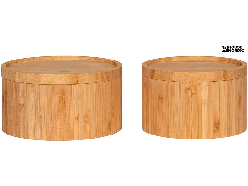 HOUSE NORDIC Set contenitori da conservazione CHEFALU legno naturale