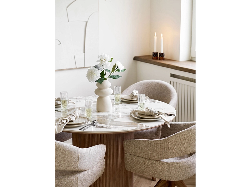 Assiette à dessert VIOLA céramique beige