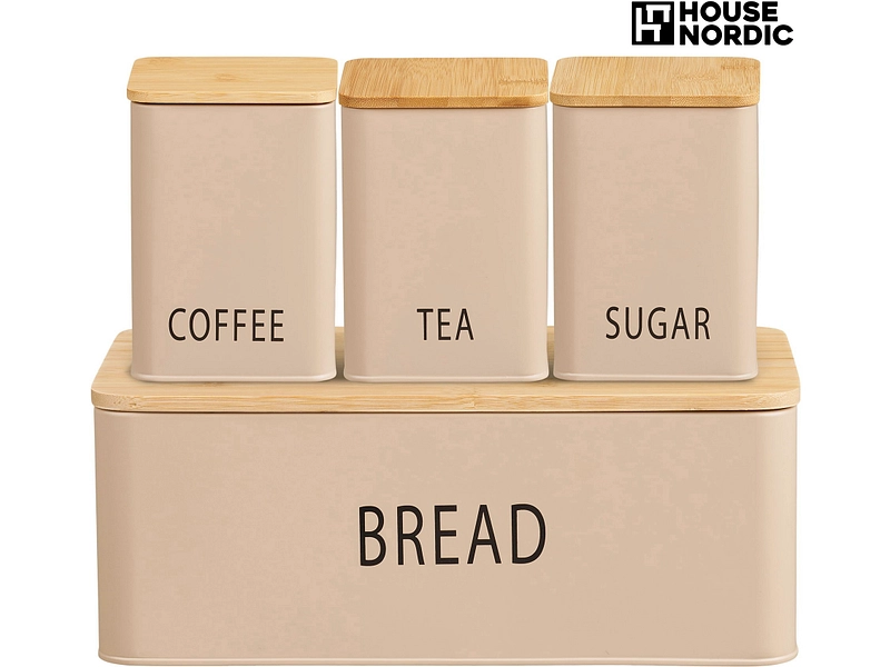 HOUSE NORDIC Set contenitori da conservazione beige