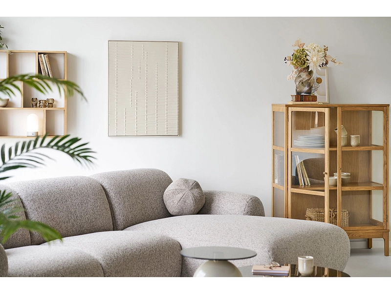 Toile texturée ENA 1 pièce beige