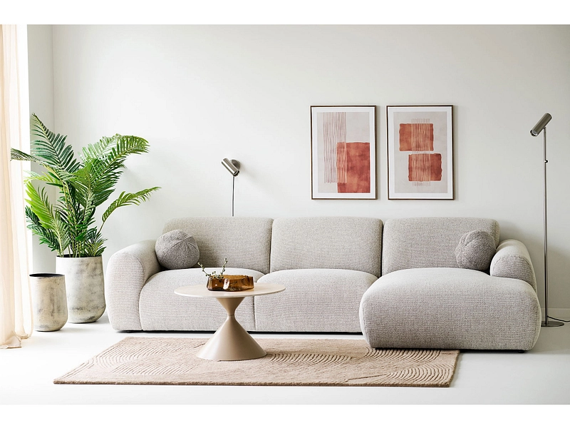 Leinwand bedruckt MINA 1 Stück beige