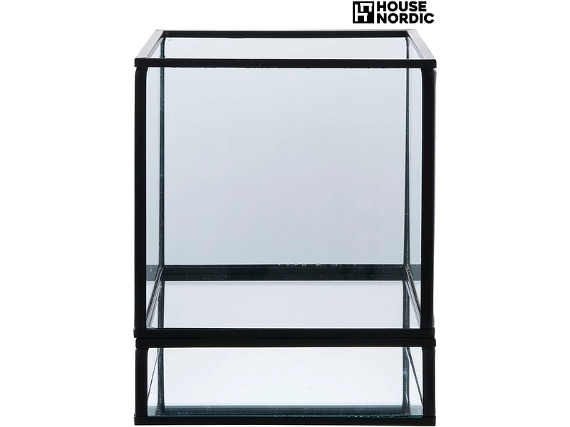 Windlicht HURRICANE 12 cm x 12 cm Glas schwarz Windlicht HURRICANE 12 cm x 12 cm Glas schwarz
