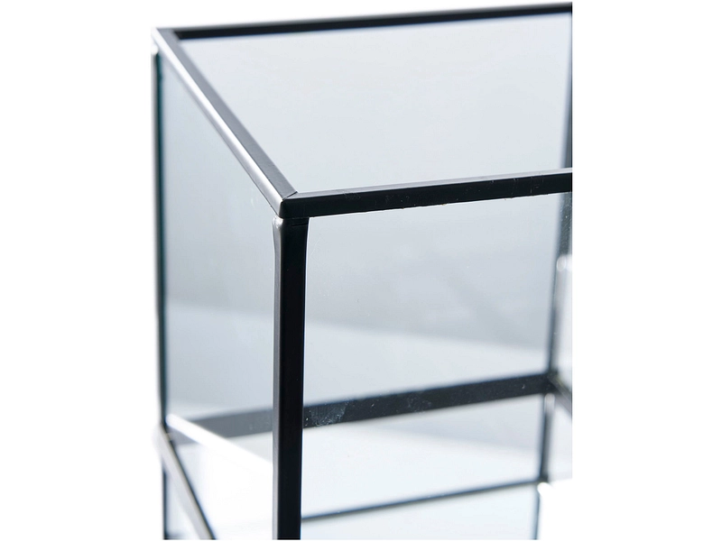 Windlicht HURRICANE 12 cm x 12 cm Glas schwarz Windlicht HURRICANE 12 cm x 12 cm Glas schwarz