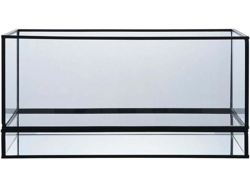 Windlicht HURRICANE 12 cm x 30 cm Glas schwarz