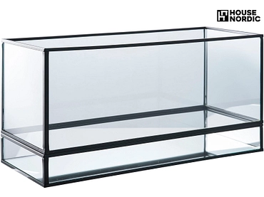 Windlicht HURRICANE 12 cm x 30 cm Glas schwarz