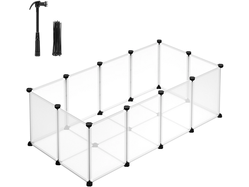 Enclos pour animaux SONGMICS Acier blanc