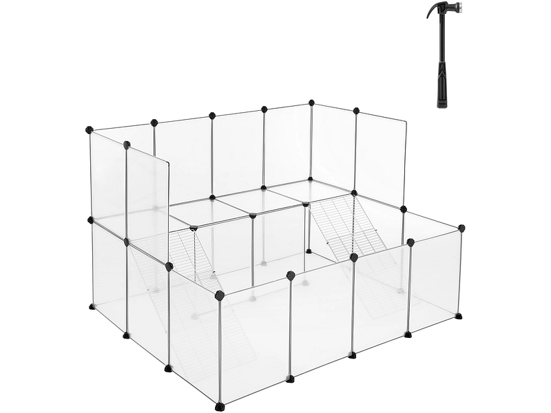 Enclos pour animaux SONGMICS Acier blanc