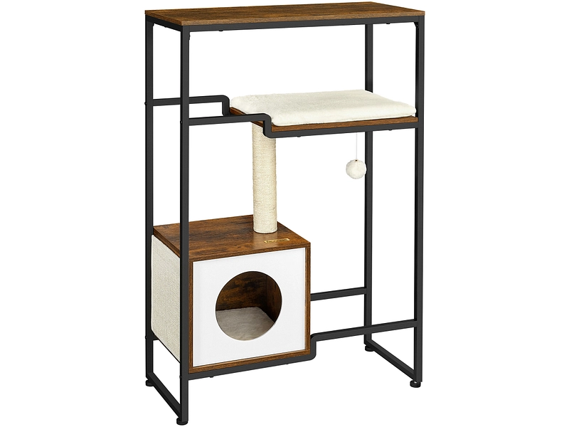 Arbre à chat FEANDREA Panneau de particules brun vintage