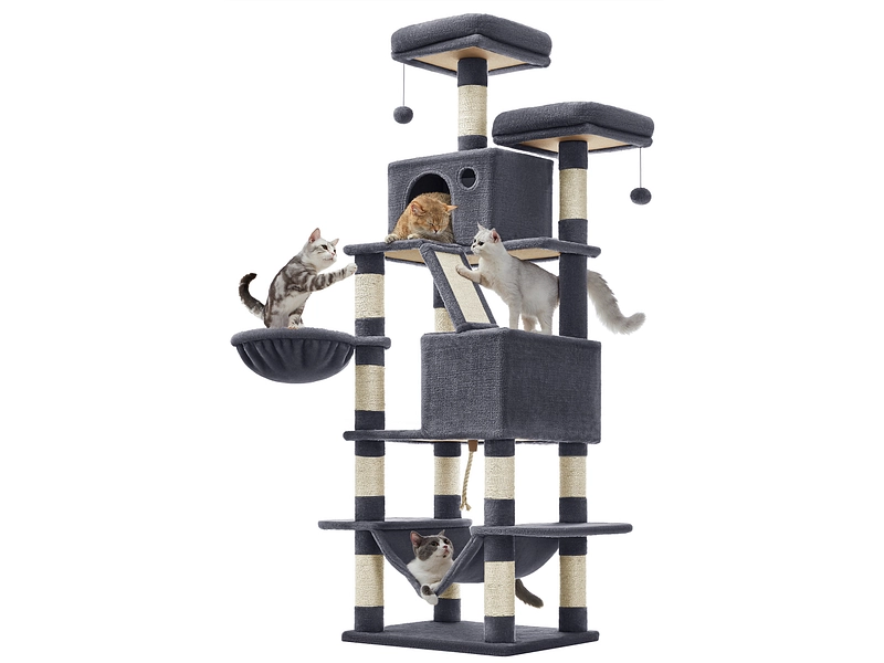 Arbre à chat FEANDREA Panneau de particules gris