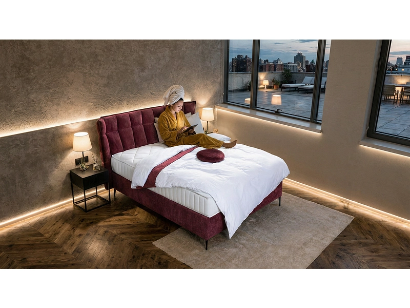 Boxspring PALACE rouge