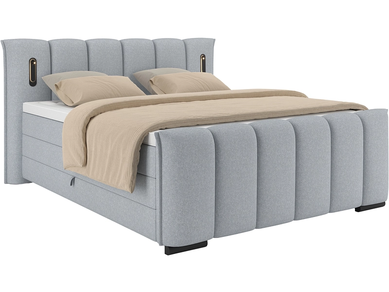 Boxspringbett ELYSIA beton grau Boxspringbett ELYSIA beton grau