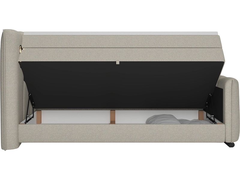 Boxspringbett ELYSIA dunkelbeige Boxspringbett ELYSIA dunkelbeige