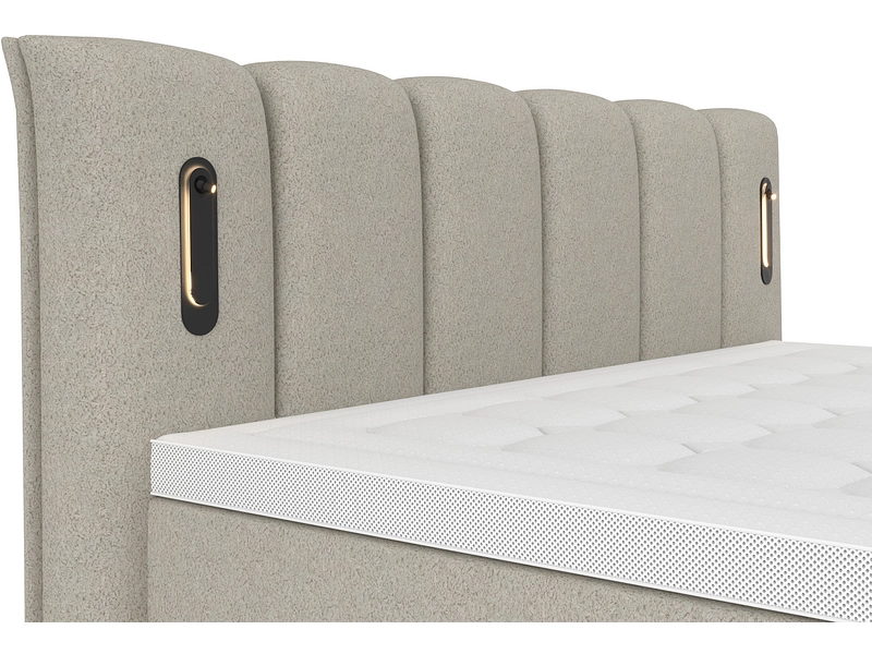 Boxspringbett ELYSIA dunkelbeige