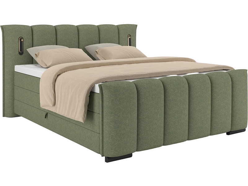 Boxspringbett ELYSIA dunkelgrün