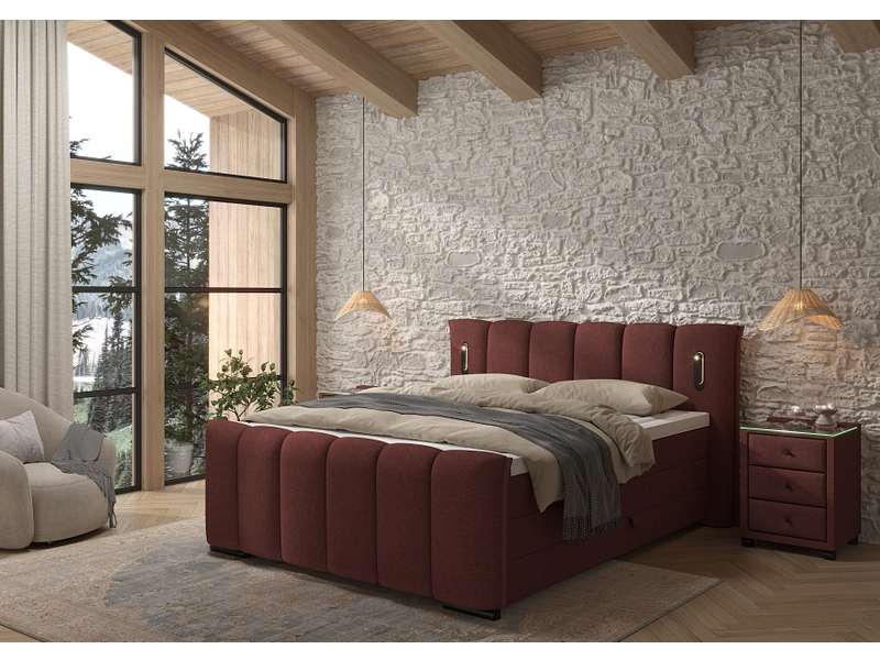 Boxspringbett ELYSIA rot Boxspringbett ELYSIA rot