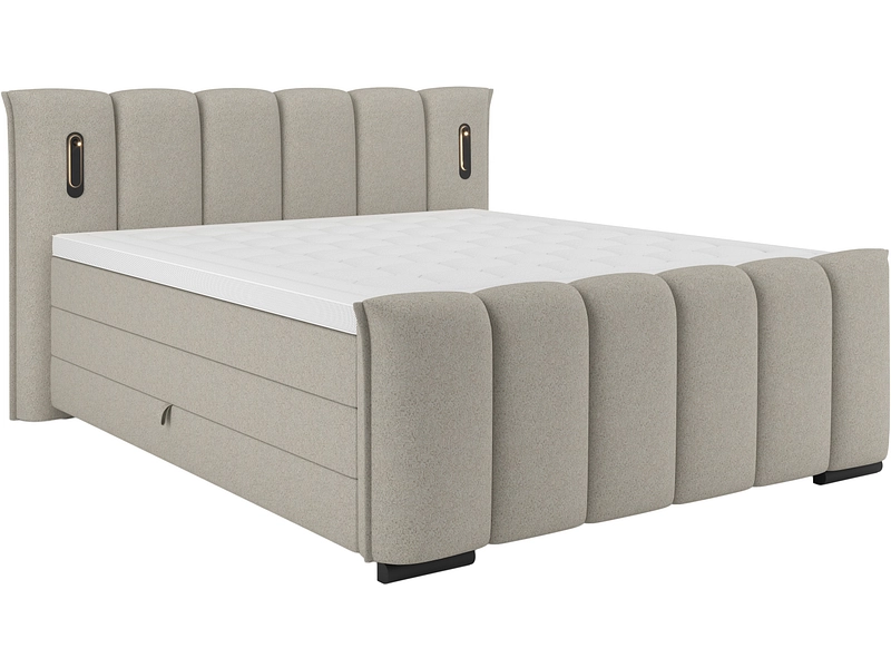 Boxspringbett ELYSIA dunkelbeige Boxspringbett ELYSIA dunkelbeige