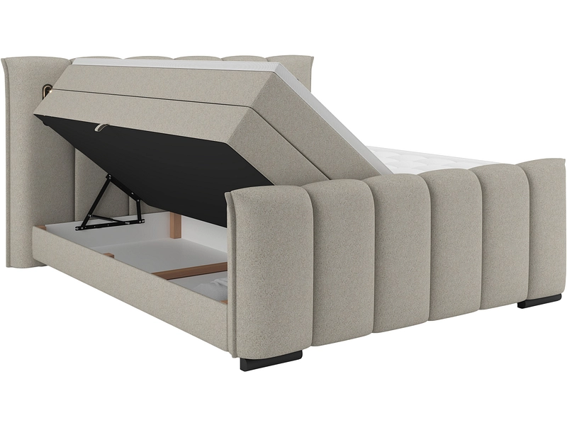 Boxspringbett ELYSIA dunkelbeige Boxspringbett ELYSIA dunkelbeige