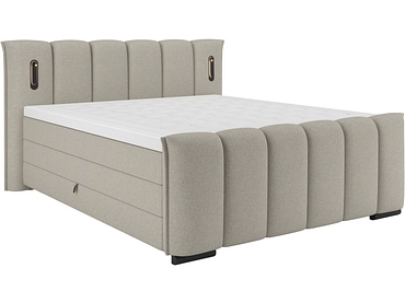Boxspringbett ELYSIA dunkelbeige Boxspringbett ELYSIA dunkelbeige