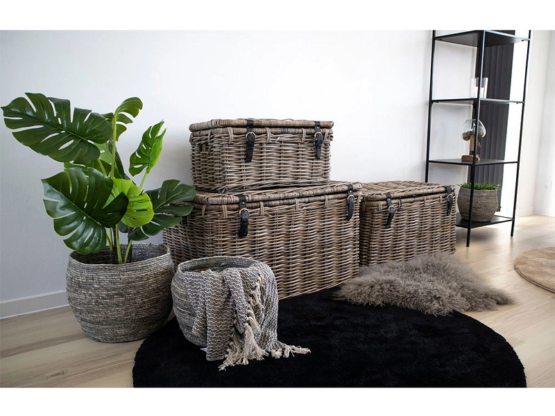 Boîte de rangement DEPOK béton gris