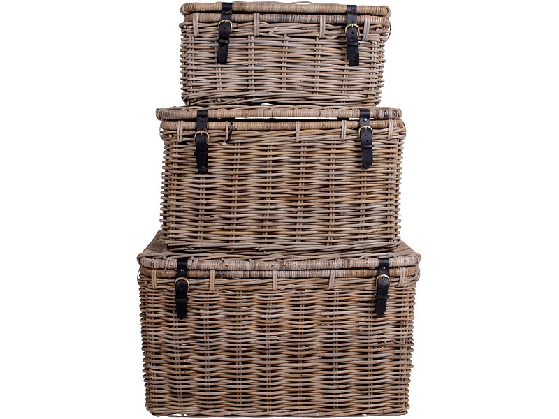 Boîte de rangement DEPOK béton gris