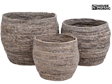 Set mit 3 Aufbewahrungsboxen TIVOLI beton grau