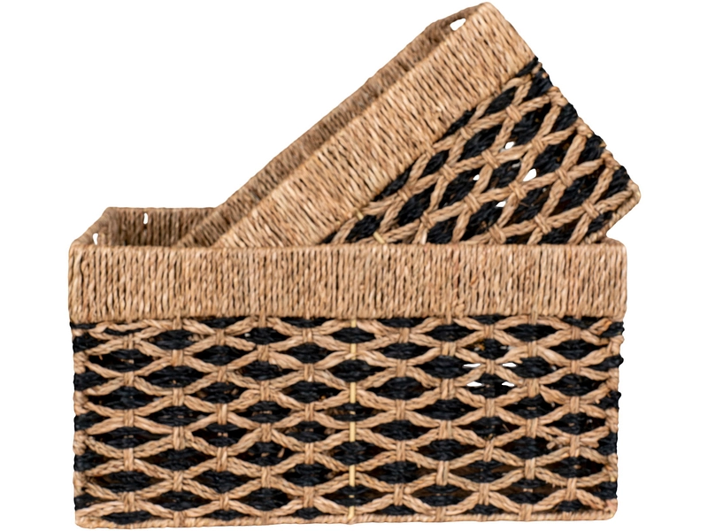 Set mit 2 Aufbewahrungsboxen SALAR schwarz