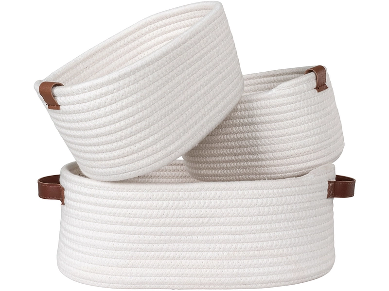 Set mit 3 Aufbewahrungsboxen JARANA weiss