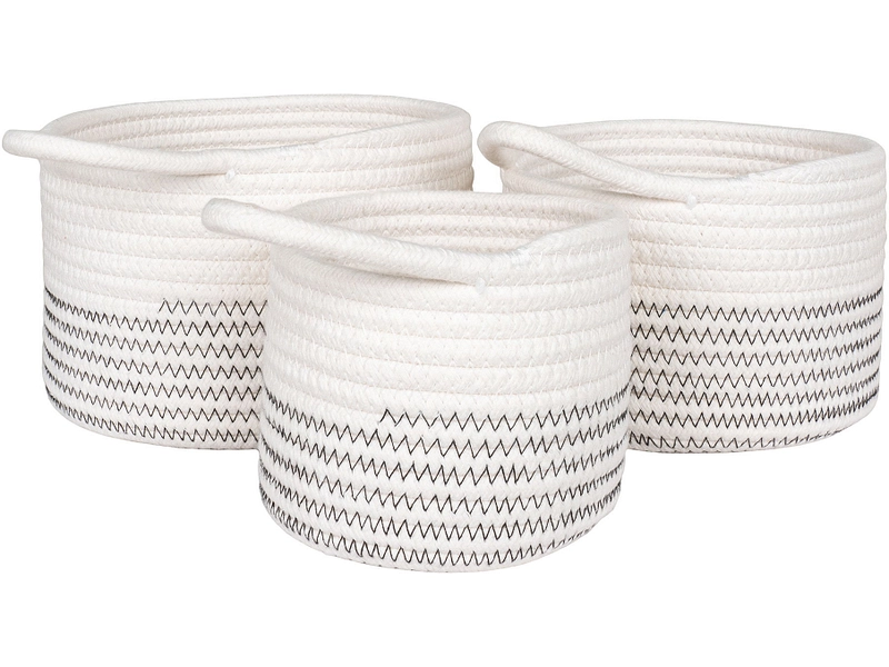 Set mit 3 Aufbewahrungsboxen ALGAR weiss