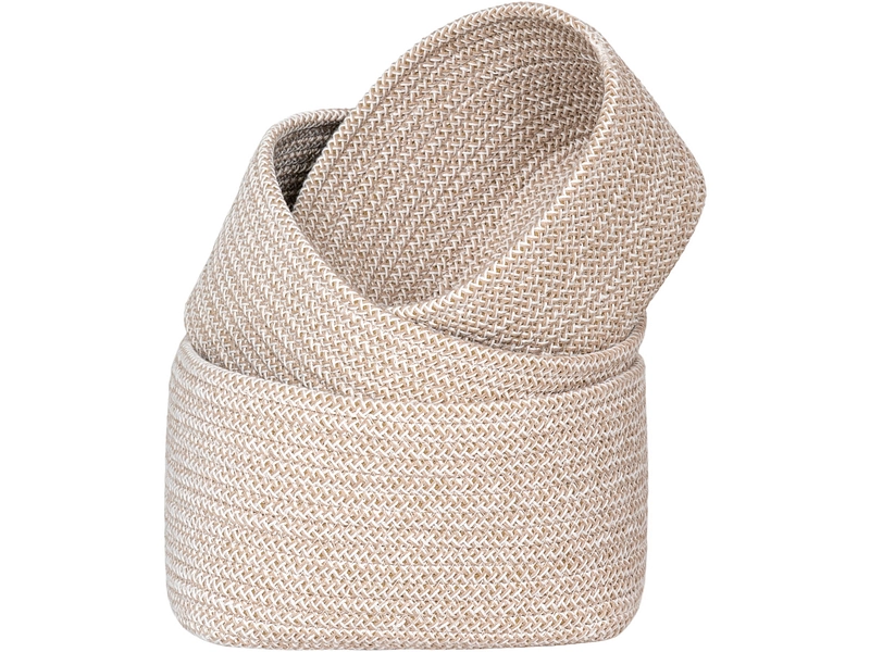 Set mit 3 Aufbewahrungsboxen CADIMA beige