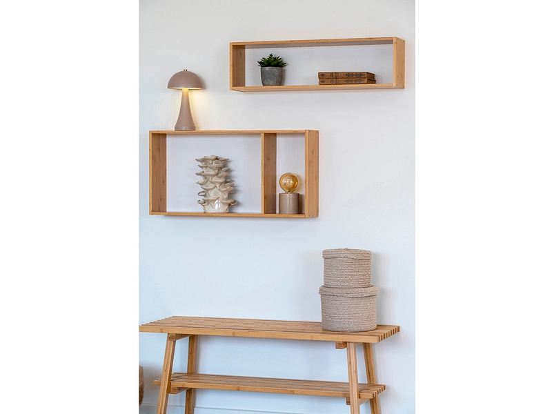 Set mit 2 Aufbewahrungsboxen SEBAL beige