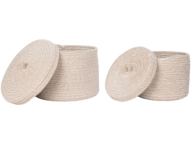 Set mit 2 Aufbewahrungsboxen SEBAL beige