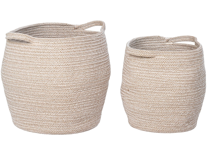 Set mit 2 Aufbewahrungsboxen LAMAS beige